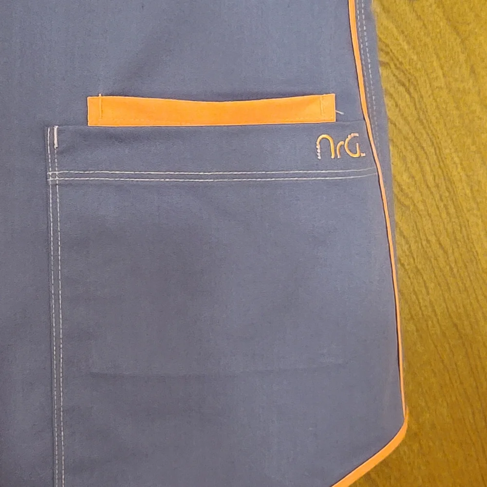 Brand New Orange and Gray NRG by Barco 2-Pc Matching Scrubs Set - Picture 4 of 16